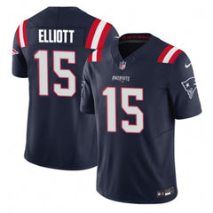 Men's New England Patriots #15 Ezekiel Elliott Navy 2023 F.U.S.E. Vapor Limited Stitched Football Jersey 