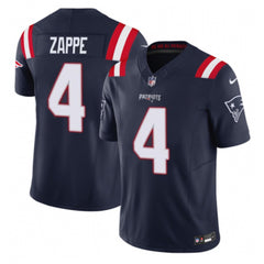 Men's New England Patriots #4 Bailey Zappe Navy 2023 F.U.S.E. Vapor Limited Stitched Football Jersey 