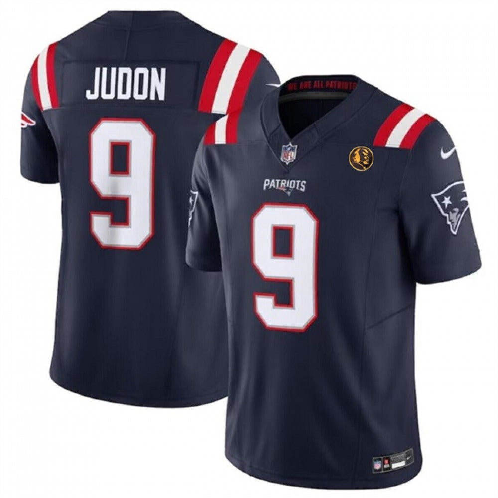 Men's New England Patriots #9 Matthew Judon Navy 2023 F.U.S.E. With John Madden Patch Vapor Limited Stitched Football Jersey 