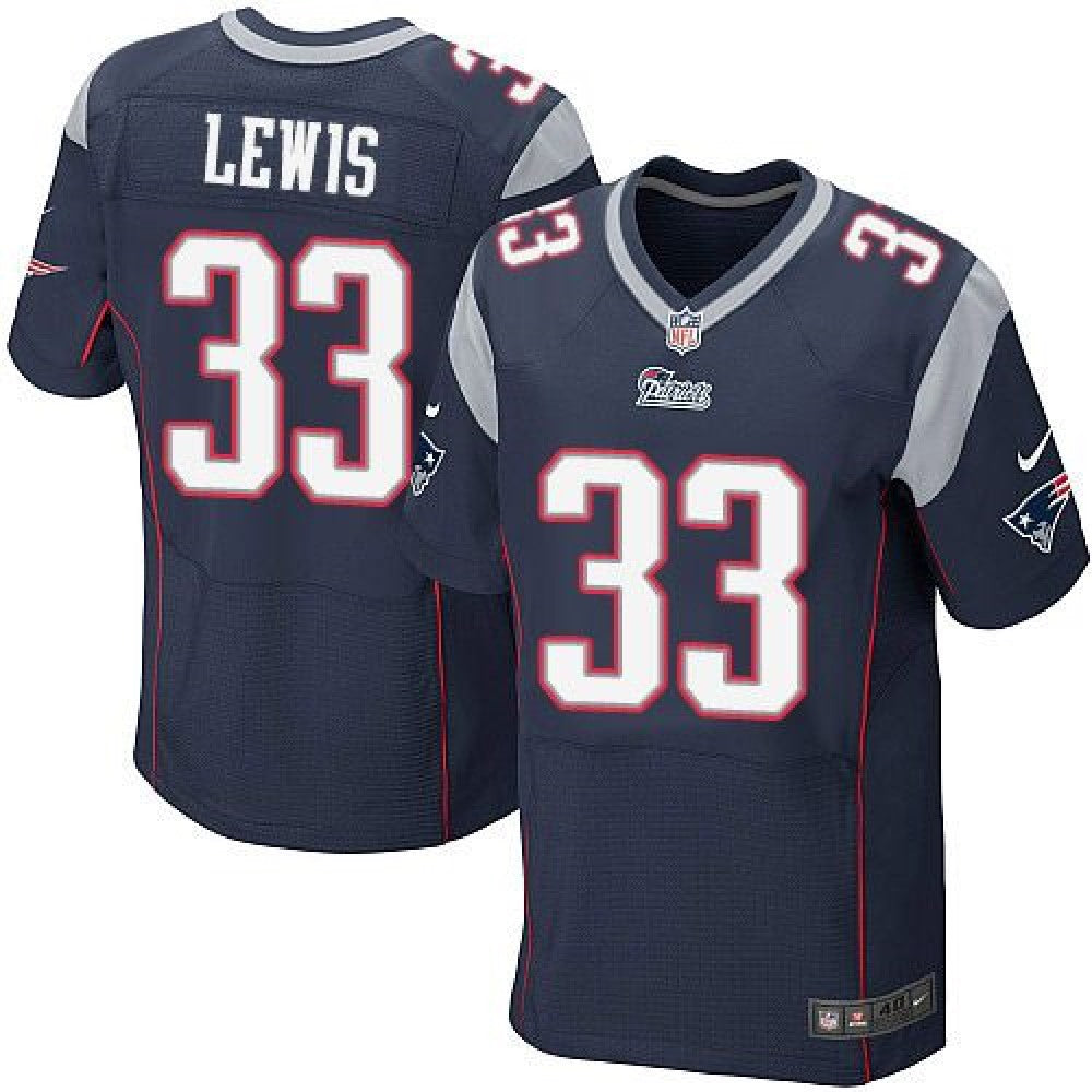 Patriots #33 Dion Lewis Navy Blue Team Color Men's Stitched NFL Elite Jersey 