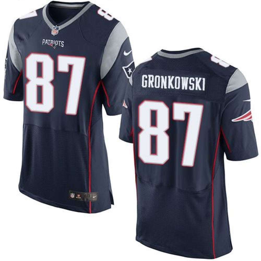 Patriots #87 Rob Gronkowski Navy Blue Team Color Men's Stitched NFL New Elite Jersey 