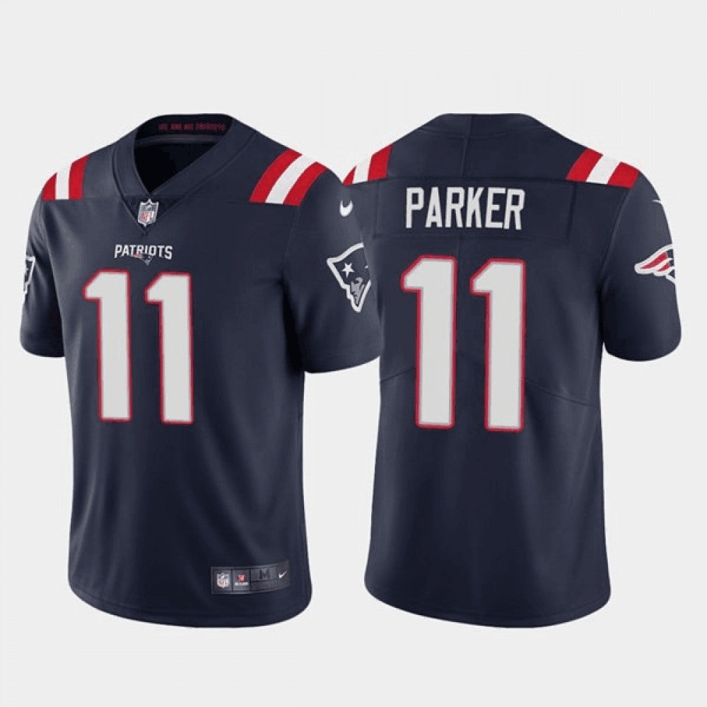 Men's New England Patriots #11 DeVante Parker Navy Vapor Untouchable Limited Stitched Jersey 