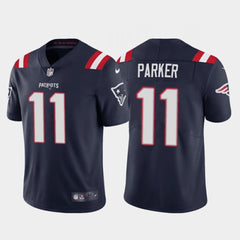 Men's New England Patriots #11 DeVante Parker Navy Vapor Untouchable Limited Stitched Jersey 