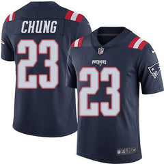 Patriots #23 Patrick Chung Navy Blue Men's Stitched NFL Limited Rush Jersey 