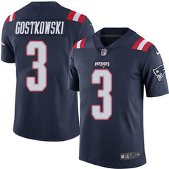 Patriots #3 Stephen Gostkowski Navy Blue Men's Stitched NFL Limited Rush Jersey 