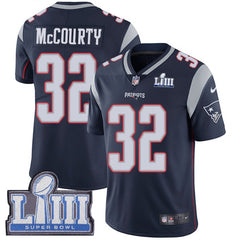 Men's New England Patriots #32 Devin McCourty Navy Blue Super Bowl LIII Vapor Untouchable Limited Stitched NFL Jersey 