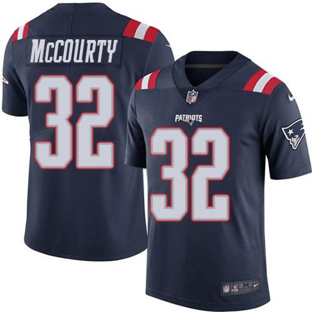 Patriots #32 Devin McCourty Navy Blue Men's Stitched NFL Limited Rush Jersey 