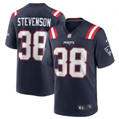 Men's New England Patriots #38 Rhamondre Stevenson Navy Limited Stitched Game Jersey 