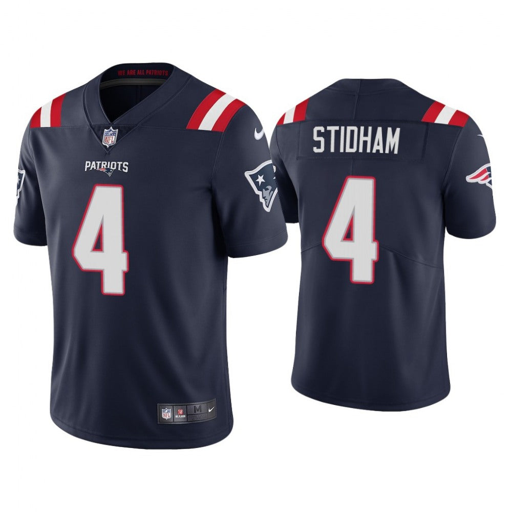 Men's New England Patriots #4 Jarrett Stidham 2020 Navy Vapor Untouchable Limited Stitched NFL Jersey 