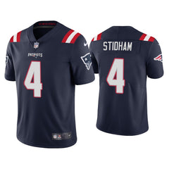 Men's New England Patriots #4 Jarrett Stidham 2020 Navy Vapor Untouchable Limited Stitched NFL Jersey 