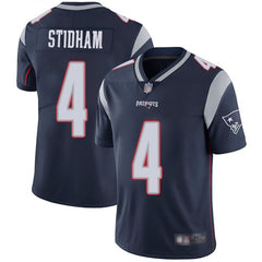 Men's New England Patriots #4 Jarrett Stidham Navy Vapor Untouchable Limited Stitched NFL Jersey 