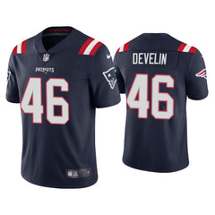 Men's New England Patriots #46 James Develin 2020 Navy Vapor Untouchable Limited Stitched NFL Jersey 