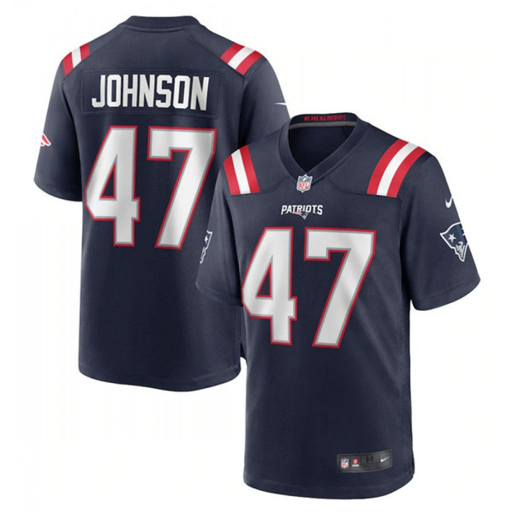 Men's New England Patriots #47 Jakob Johnson Navy Vapor Untouchable Limited Stitched Jersey 