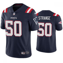 Men's New England Patriots #50 Cole Strange Navy Vapor Untouchable Limited Stitched Jersey 