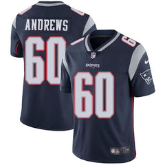 Men's New England Patriots #60 David Andrews Navy Blue Vapor Untouchable Limited Stitched NFL Jersey 