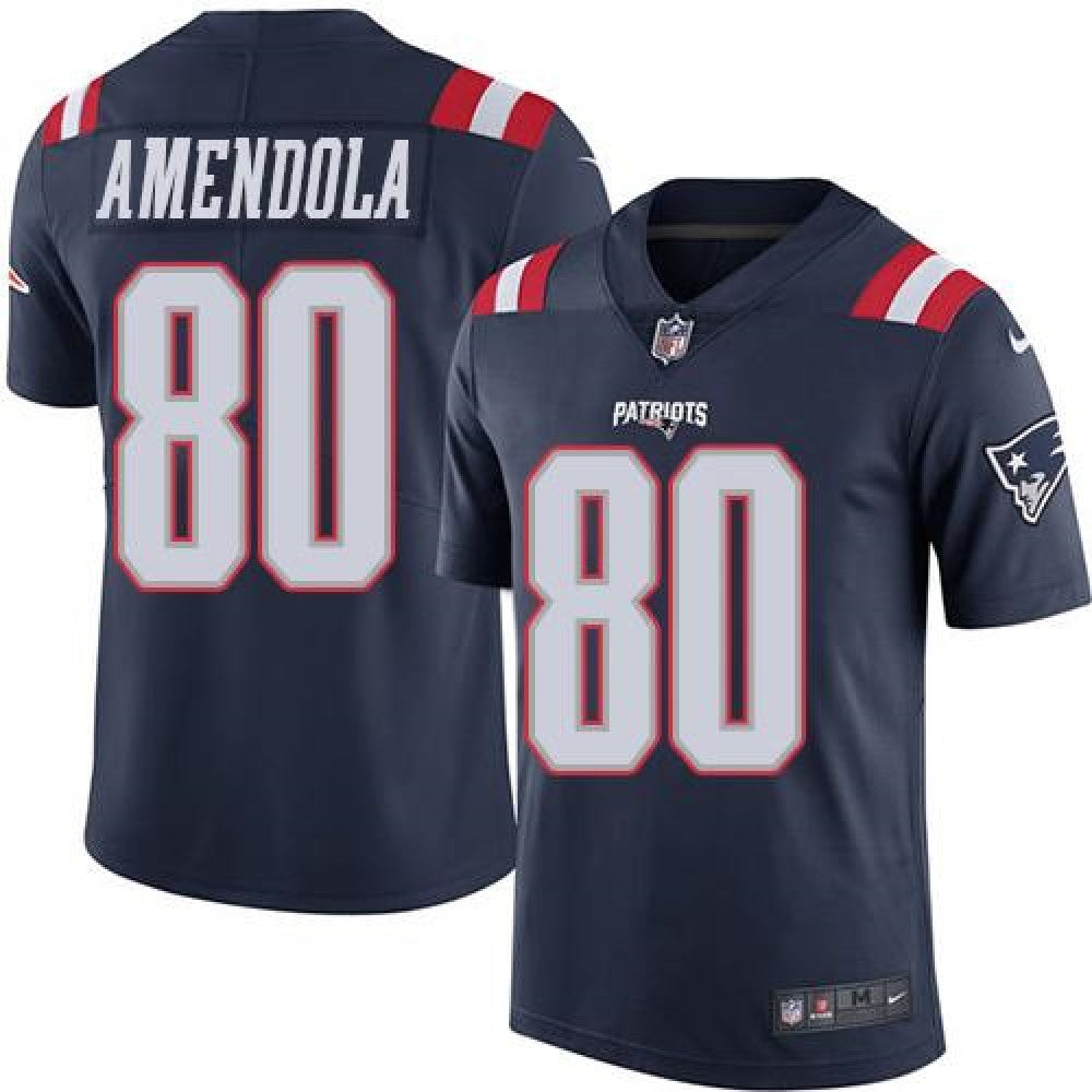 Patriots #80 Danny Amendola Navy Blue Men's Stitched NFL Limited Rush Jersey 
