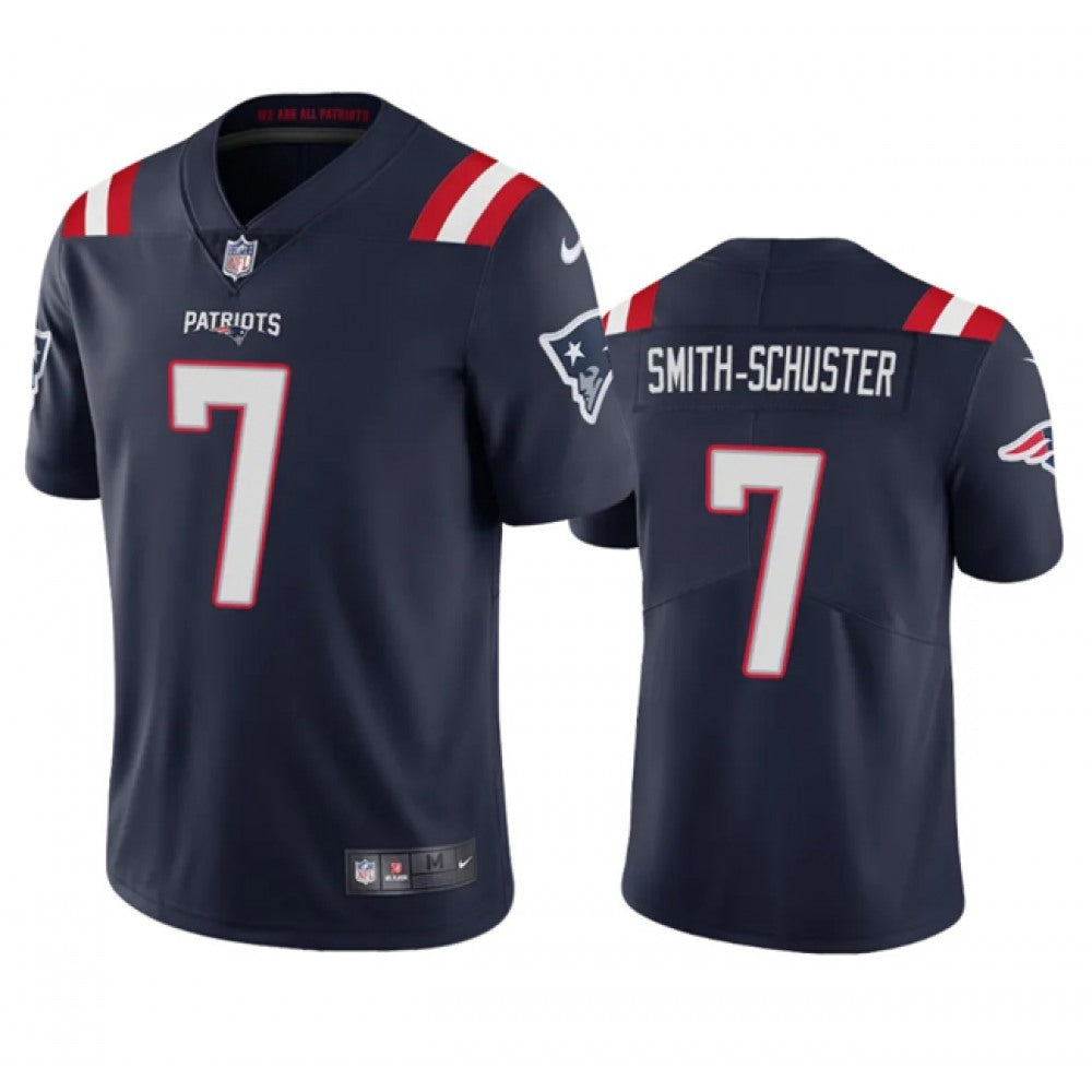 Men's New England Patriots #7 JuJu Smith-Schuster Navy Vapor Untouchable Stitched Football Jersey 