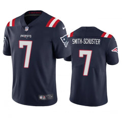Men's New England Patriots #7 JuJu Smith-Schuster Navy Vapor Untouchable Stitched Football Jersey 
