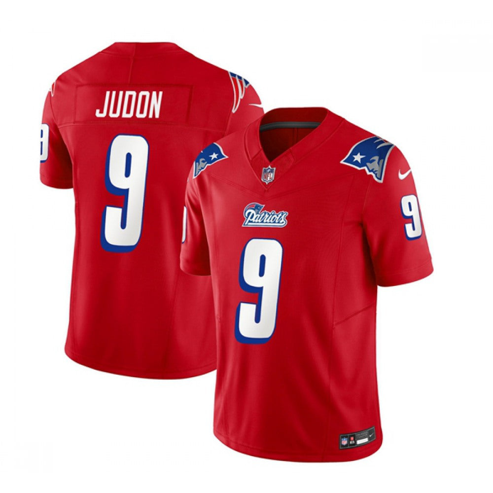 Men's New England Patriots #9 Matthew Judon Red 2023 F.U.S.E. Throwback Limited Stitched Football Jersey 