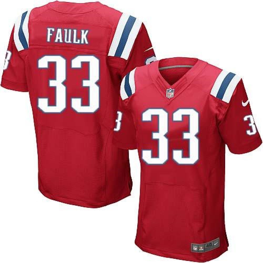 Patriots #33 Kevin Faulk Red Alternate Men's Stitched NFL Elite Jersey 