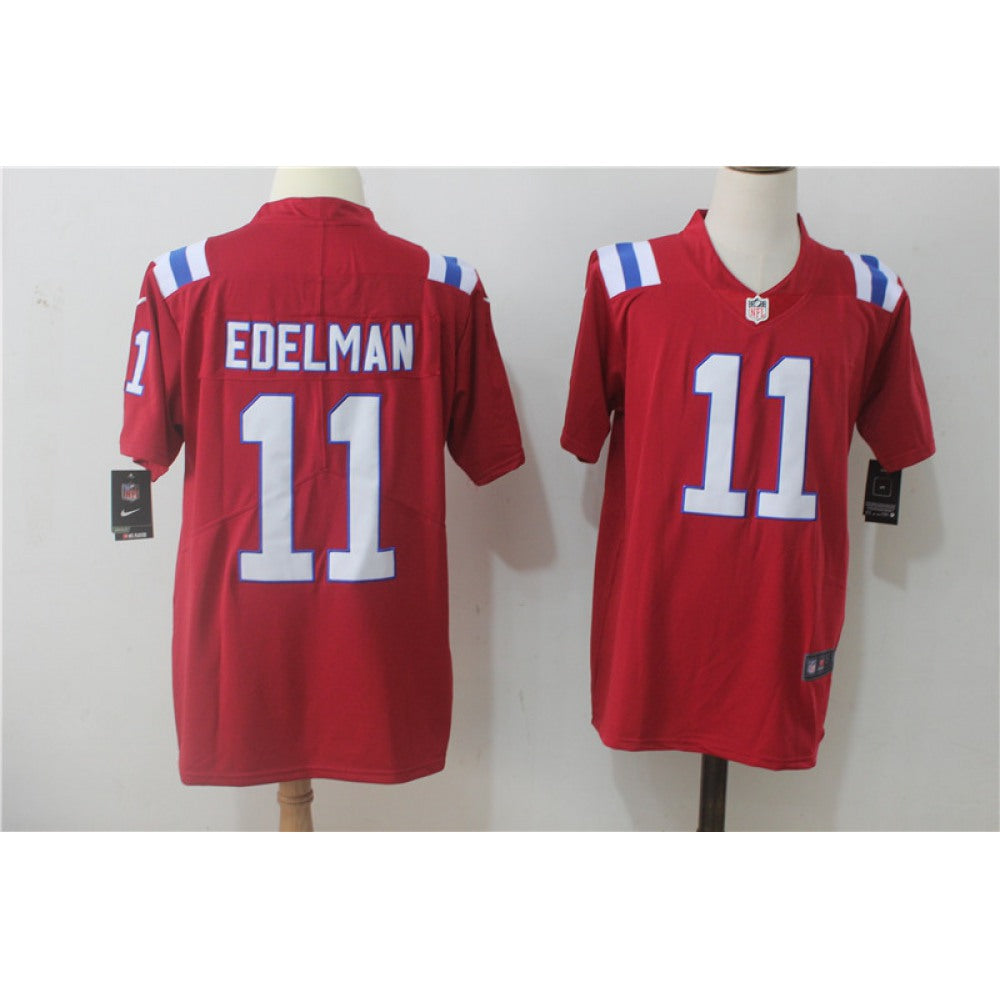 Men's New England Patriots #11 Julian Edelman Red Alternate Stitched NFL Vapor Untouchable Limited Jersey 