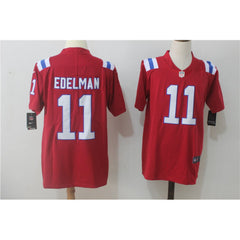 Men's New England Patriots #11 Julian Edelman Red Alternate Stitched NFL Vapor Untouchable Limited Jersey 
