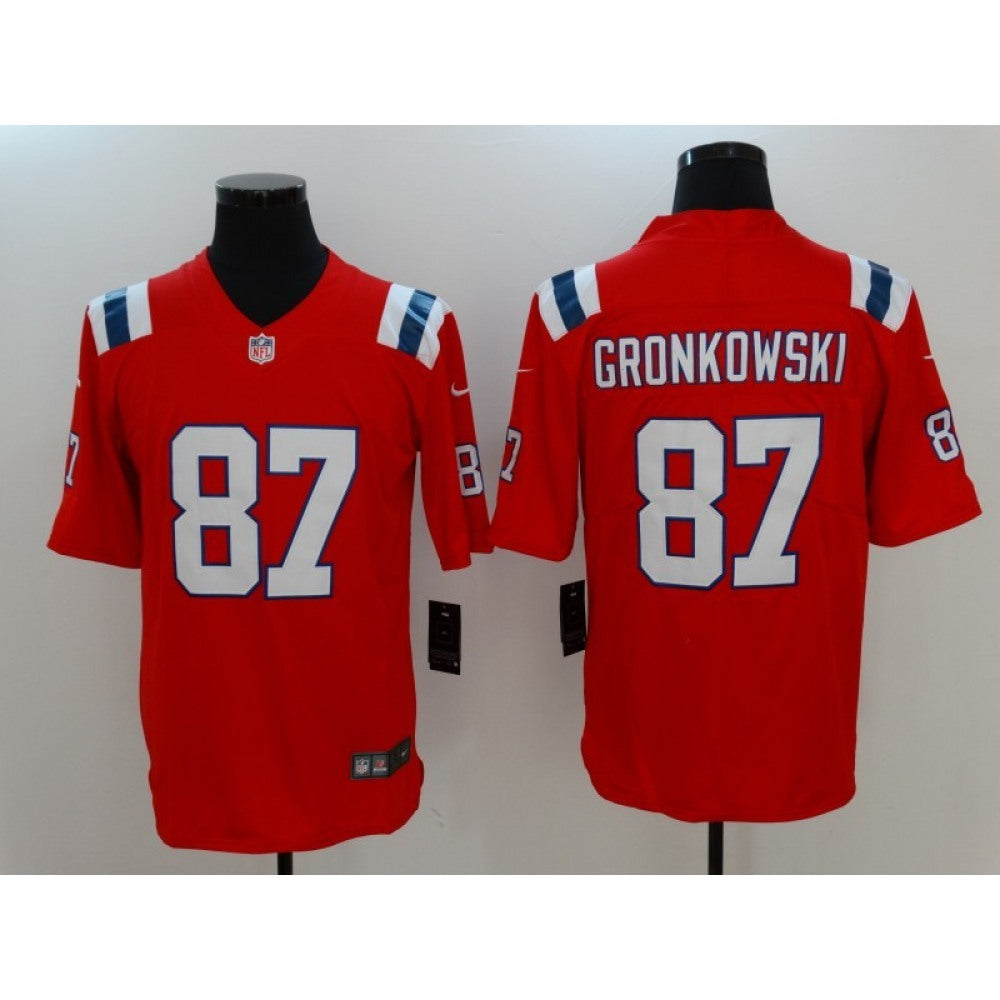 Men's New England Patriots #87 Rob Gronkowski Red Vapor Untouchable Limited Stitched NFL Jersey 