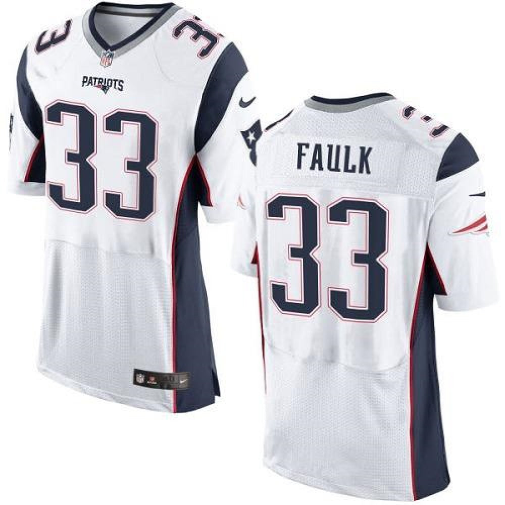 Patriots #33 Kevin Faulk White Men's Stitched NFL New Elite Jersey 