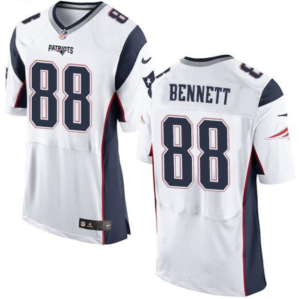Patriots #88 Martellus Bennett White Men's Stitched NFL Elite Jersey 
