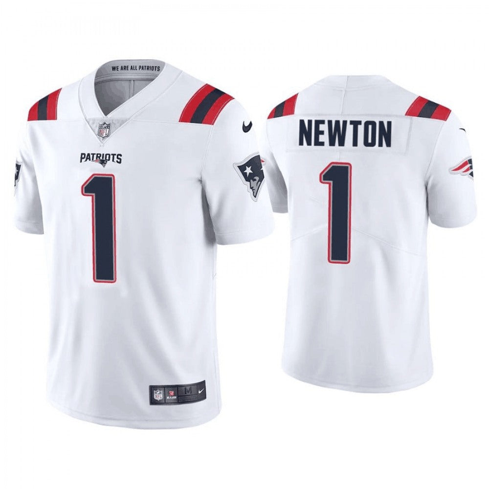 Men's New England Patriots #1 Cam Newton 2020 New White Vapor Untouchable Limited Stitched Jersey 