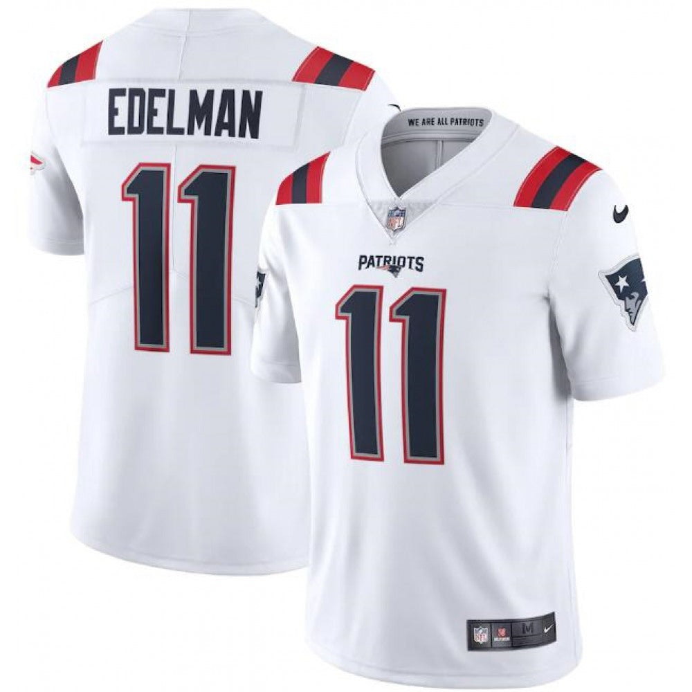 Men's New England Patriots #11 Julian Edelman 2020 White Vapor Untouchable Limited Stitched NFL Jersey 