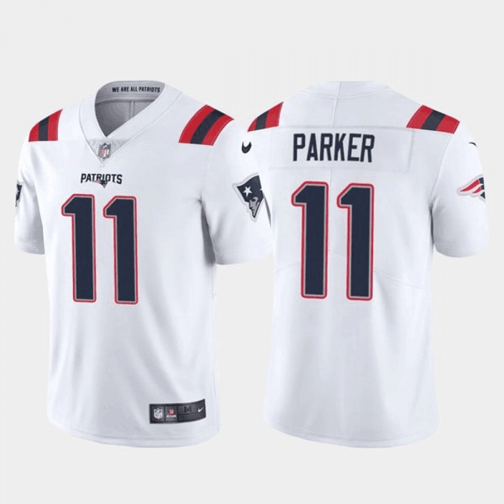 Men's New England Patriots #11 DeVante Parker White Vapor Untouchable Limited Stitched Jersey 