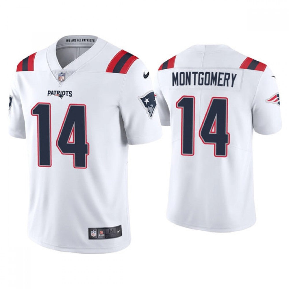 Men's New England Patriots #14 Ty Montgomery White Vapor Untouchable Limited Stitched Jersey 