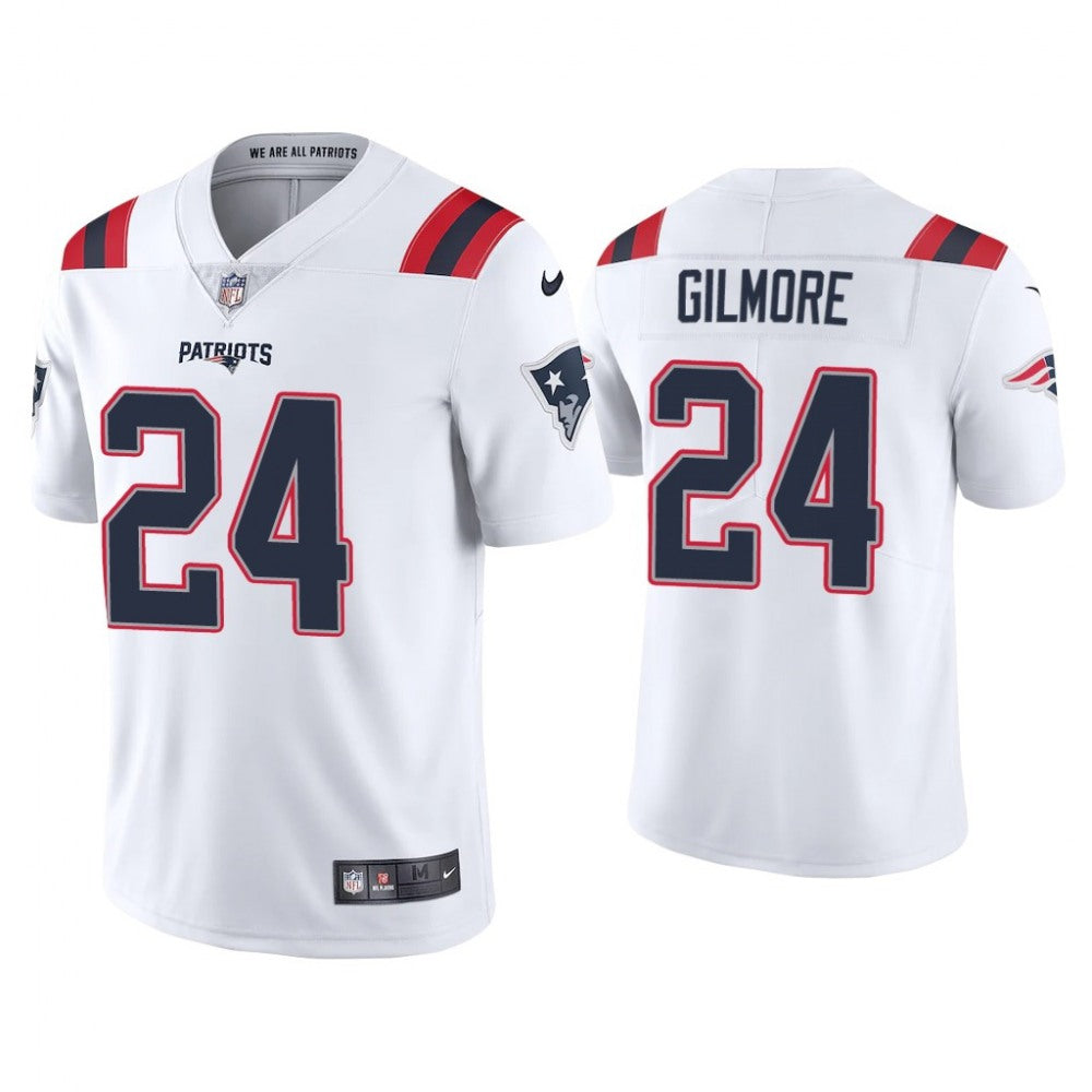 Men's New England Patriots #24 Stephon Gilmore 2020 White Vapor Untouchable Limited Stitched NFL Jersey 