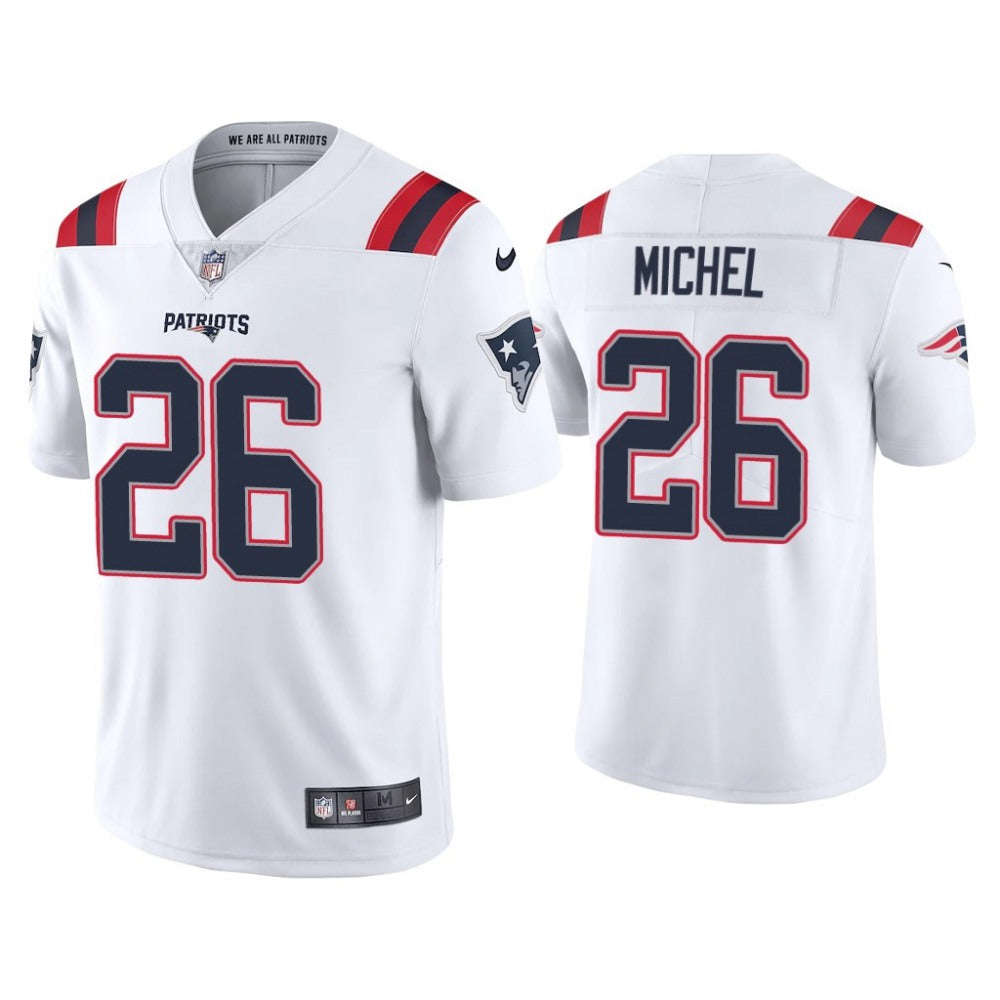 Men's New England Patriots #26 Sony Michel 2020 White Vapor Untouchable Limited Stitched NFL Jersey 