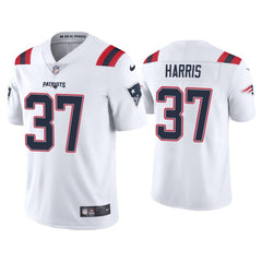Men's New England Patriots #37 Damien Harris 2020 White Vapor Untouchable Limited Stitched NFL Jersey 