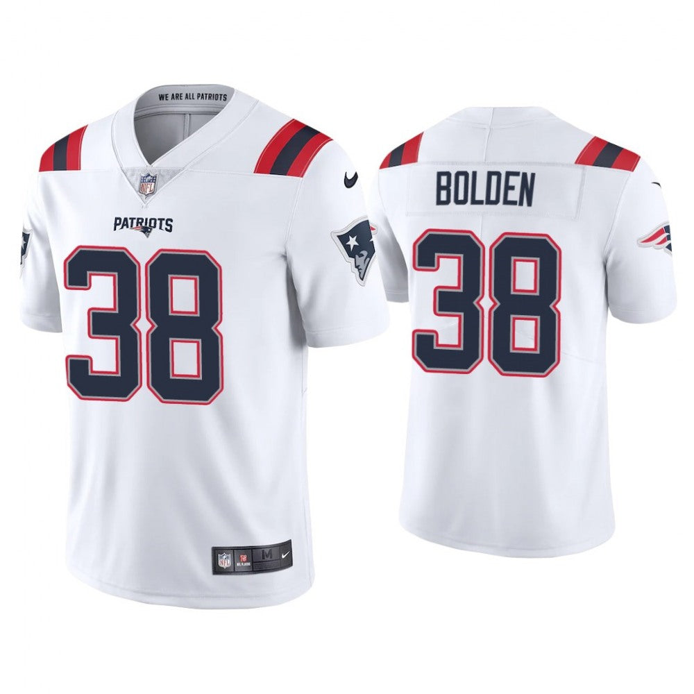 Men's New England Patriots #38 Brandon Bolden 2020 White Vapor Untouchable Limited Stitched NFL Jersey 