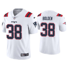 Men's New England Patriots #38 Brandon Bolden 2020 White Vapor Untouchable Limited Stitched NFL Jersey 