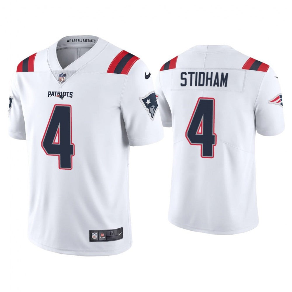 Men's New England Patriots #4 Jarrett Stidham 2020 White Vapor Untouchable Limited Stitched NFL Jersey 