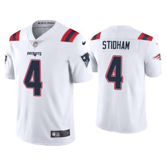 Men's New England Patriots #4 Jarrett Stidham 2020 White Vapor Untouchable Limited Stitched NFL Jersey 