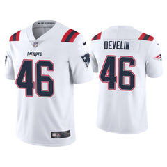 Men's New England Patriots #46 James Develin 2020 White Vapor Untouchable Limited Stitched NFL Jersey 