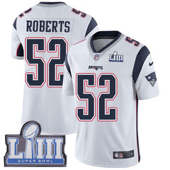 Men's New England Patriots #52 Elandon Roberts White Super Bowl LIII Vapor Untouchable Limited Stitched NFL Jersey 