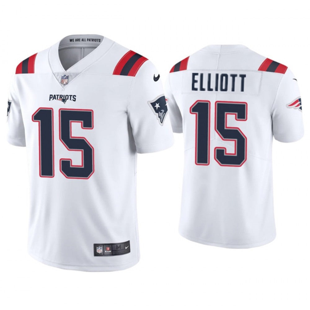 Men's New England Patriots #15 Ezekiel Elliott White Vapor Untouchable Stitched Football Jersey 