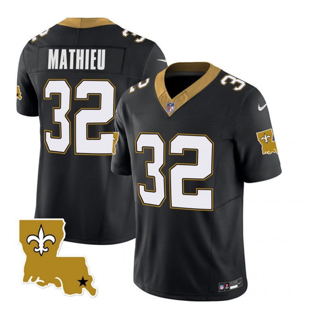Men's New Orleans Saints #32 Tyrann Mathieu Black 2023 F.U.S.E. 1987 Legacy Vapor Stitched Jersey 