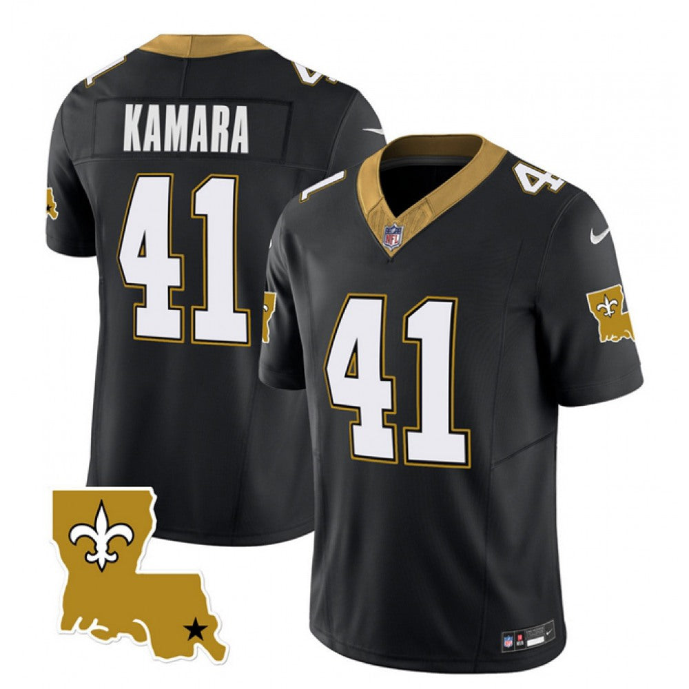 Men's New Orleans Saints #41 Alvin Kamara Black 2023 F.U.S.E. 1987 Legacy Vapor Stitched Jersey 