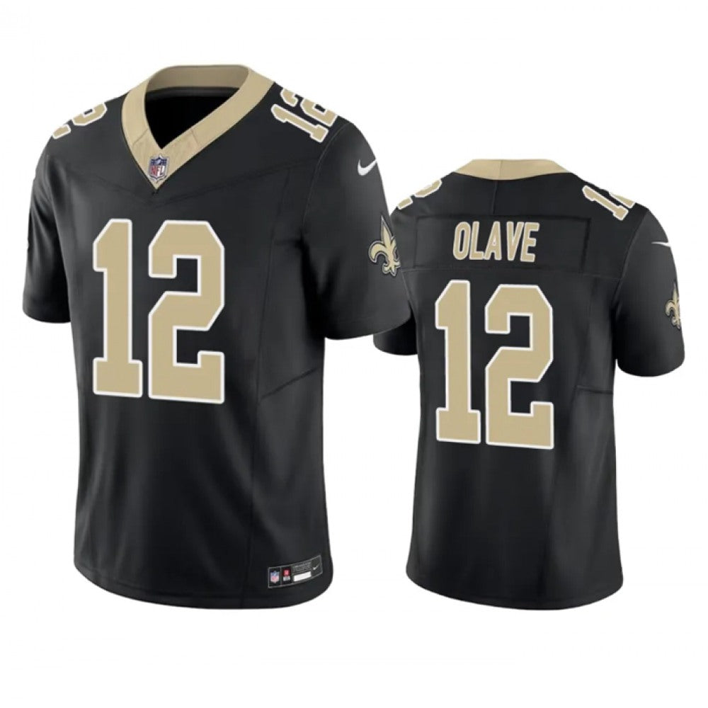 Men's New Orleans Saints #12 Chris Olave Black 2023 F.U.S.E. Vapor Untouchable Limited Stitched Jersey 