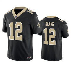 Men's New Orleans Saints #12 Chris Olave Black 2023 F.U.S.E. Vapor Untouchable Limited Stitched Jersey 