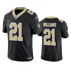 Men's New Orleans Saints #21 Jamaal Williams Black 2023 F.U.S.E. Vapor Untouchable Limited Stitched Jersey 
