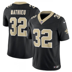 Men's New Orleans Saints #32 Tyrann Mathieu Black 2023 F.U.S.E. Vapor Untouchable Limited Stitched Jersey 