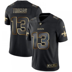 Men's New Orleans Saints #13 Michael Thomas 2019 Black Gold Edition Stitched NFL Jersey 